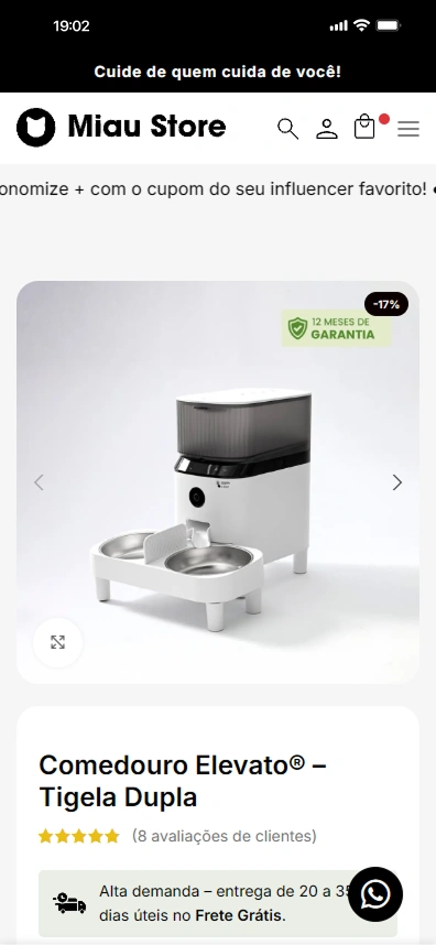 Slide miaustore-produto