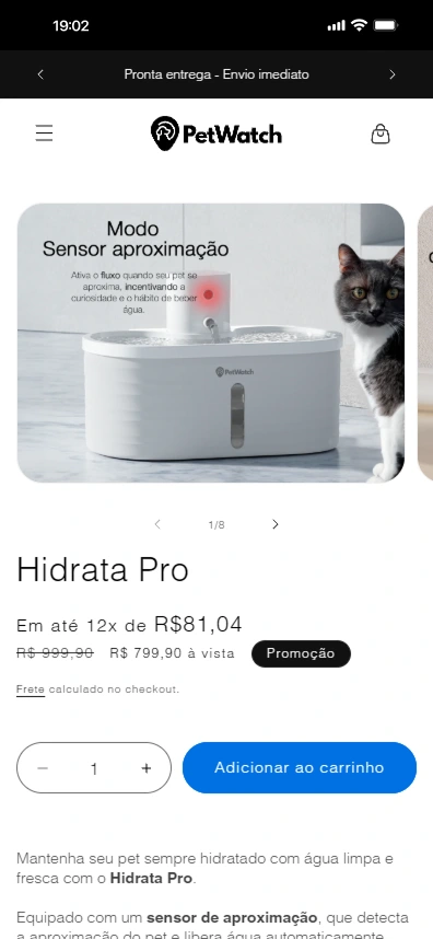 Slide petwatch-produto